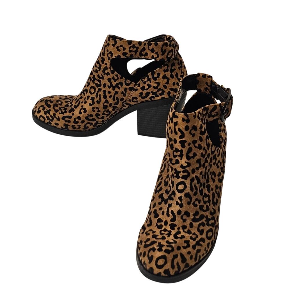 MIX NO. 6 LOPEN BOOTIE Cheetah Print Size 8.5 chunky Heel